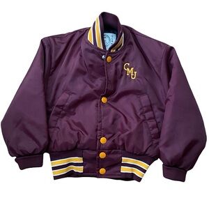 Vintage kids’ Central Michigan University youth varsity bomber jacket size 4